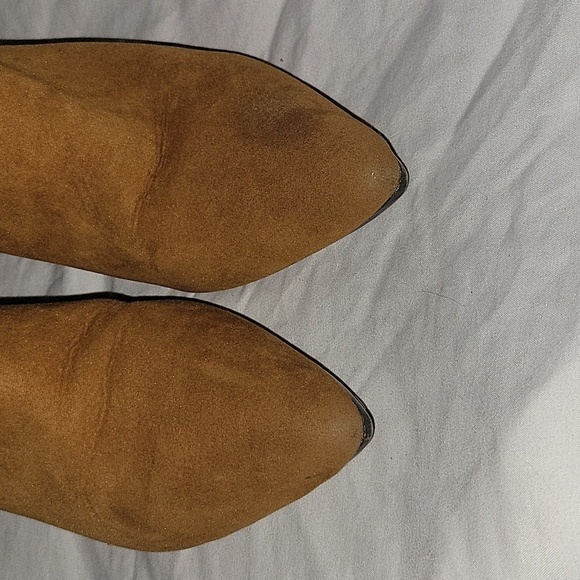 SEVEN FOR ALL MANKIND Pixie Ankle Studded Boot Leather Camel Sz 8 Bohemian chic - Picture 6 of 6